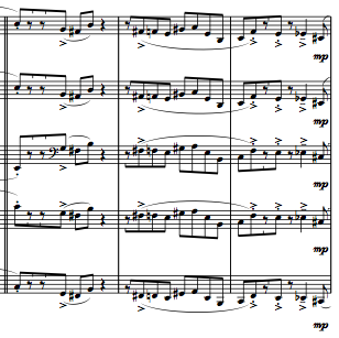 snapshot of score of Bebop